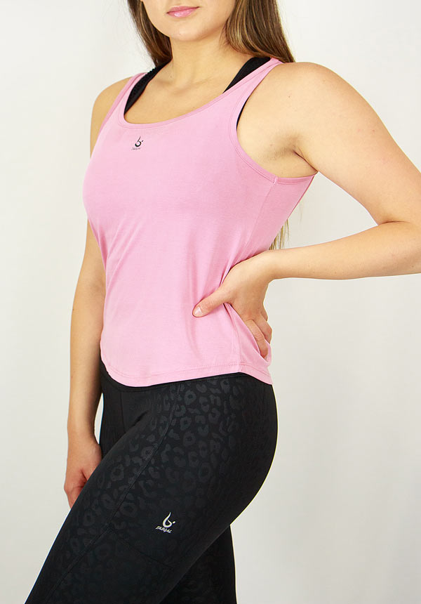Open Back Tank Top - Pink